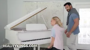 Two young blondies getting fucked by