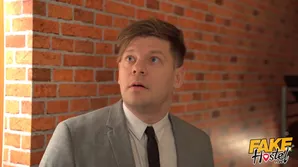 A hot blondie in the basement turns a