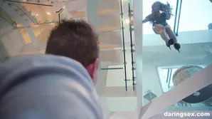 The wife came home and caught her red