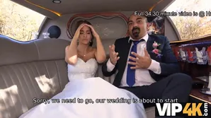 The bride was fucked by a man in the car