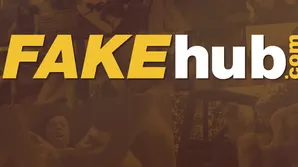 A young guy is having fun with a fake