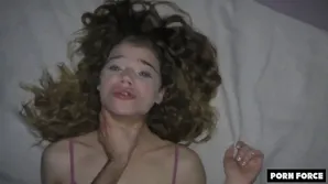 A girl acts in a new role trying herself