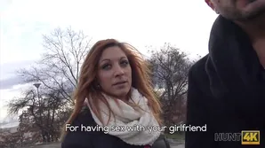 A guy brought his red haired wife to