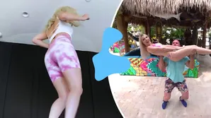 A cute baby tried sex with a guy using a