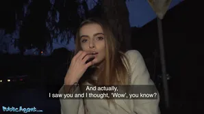 Small tits Alba Lala gets caught by her