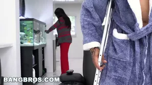 Aidra Fox in a hardcore scene with black