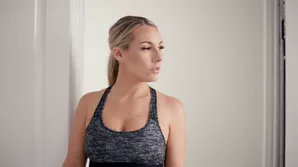 A blonde bombshell gets mouthwatering