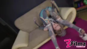 A tattooed German teen enjoys