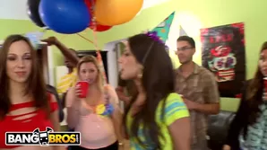 Special sex feast with hot college babes