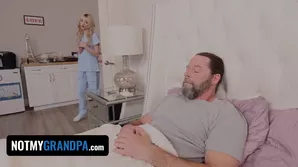 A nurse in the Uniform gives a blow job