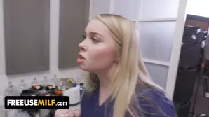 Hot blonde in casual sex experience with