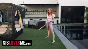 Beautiful American woman Scarlet has a