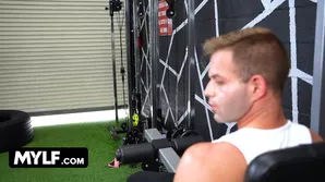 Good looking woman playing sports and