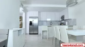 Beautiful brunette gets a rough doggy