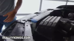 Red haired stepson Aurora Fox gets rough