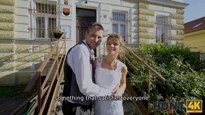 Czech bride gets a good fuck on her