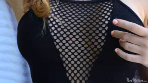 Muscular man comes in on his friend's