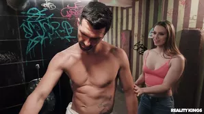 Mia Split's provocative strip tease with