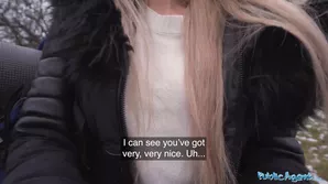 A blonde wife gets a facial in this