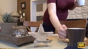 Young European couple has a threesome to