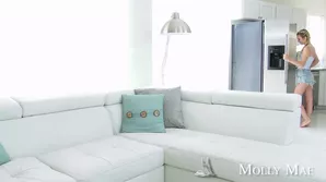 A beautiful blonde achieves the ideal