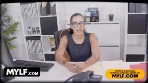 Pretty secretary Morgan Lee gives great