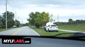 Mandy Rhea's sexy mechanic fixes her car