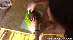 The naughty girl got bored and started