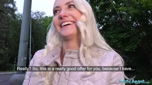 An older blonde reaches orgasm through