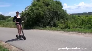 A happy guy is fucking with two pretty