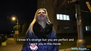 A beautiful model is shooting her first