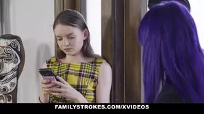 Stepsisters are learning to share cock