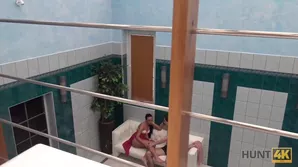 A man watched another guy fucking his