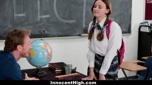 The shy girl got acquainted with a