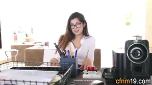 A copperskinned woman gets her pussy wet