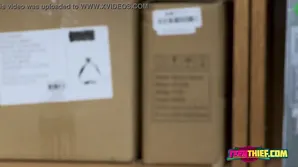 A cute girl was caught and staked by a