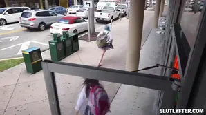 A hot cop slapped Emily Right for