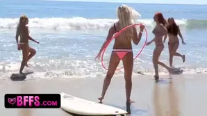 Two girls had swimming lessons with a