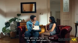 An adult man has sex with a girl who is