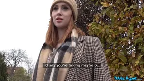 A red haired girl is fucking with a