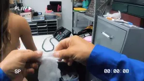 The officer shoved his cock in the