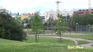 A beautiful woman went out for a stroll