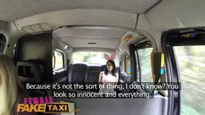 Two lesbian babes got banged by the taxi