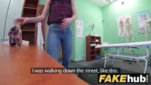 A young patient having fun with doctor