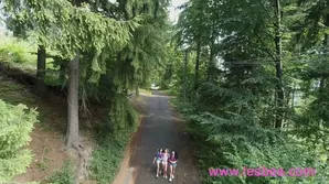 Talia Mint and Nelly Kent play with wet