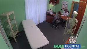 A gymnast patient is being examined by