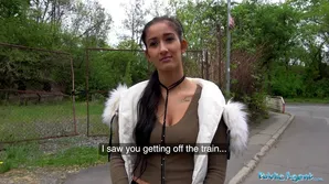 A sexy girl is fucking with strangers on