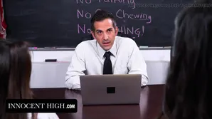 Two mature guys fucked a young girl and