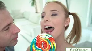 A cute girl was roughly fucked by her