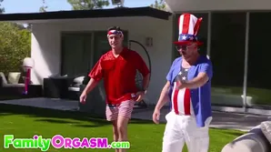 Father fucks cheating wife and daughter